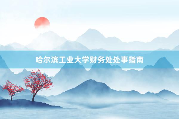 哈尔滨工业大学财务处处事指南